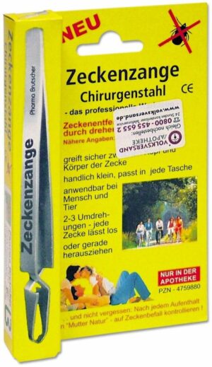 Zeckenzange Chirurgenstahl 1 Stück