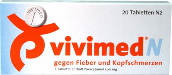 Vivimed N gegen Fieber und Kopfschmerzen 20 Tabletten