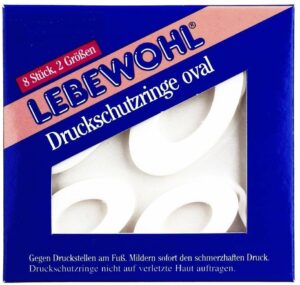 Lebewohl 8 Druckschutzringe Oval