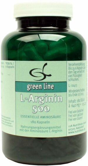 L-Arginin 500 Kapseln 180 Kapseln