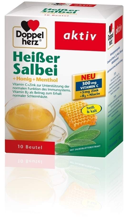 Doppelherz Heisser Salbei + Honig + Menthol Granulat 10 Beutel