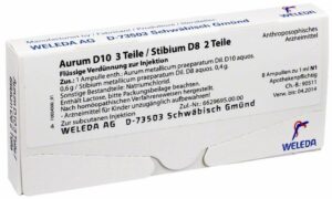 Aurum D 10 - Stibium D 8 8 X 1 ml Ampullen