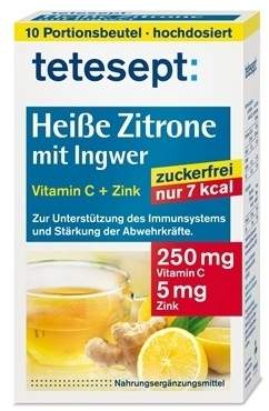 Tetesept Heisse Zitrone Mit Ingwer Zuckerfrei 10 X 3 G Pulver