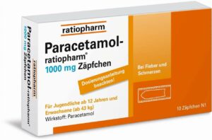 Paracetamol ratiopharm 1000 mg 10 Zäpfchen