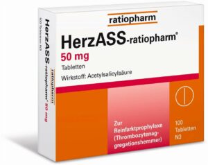Herz Ass Ratiopharm 50 mg Tabletten 100 Tabletten