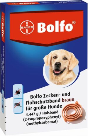 Bolfo Flohschutzband braun für große Hunde 1 Halsband