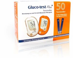 Gluco Test Plus Für Td-4230 50 Blutzuckerteststreifen