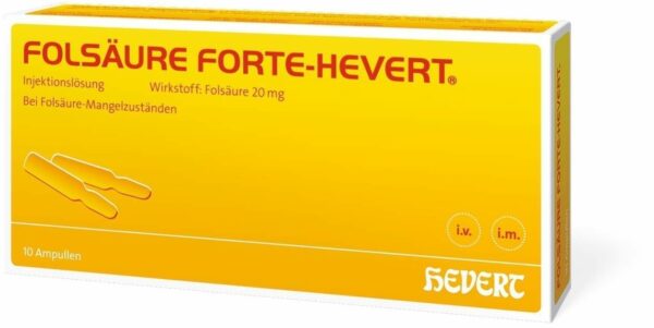 Folsäure Forte Hevert 10 X 2 ml Ampullen