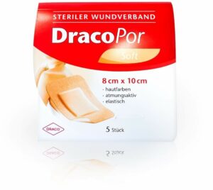 Dracopor Wundverband 10 X 8 cm Steril Hautfarben 5 Verbände