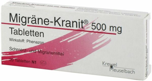 Migräne Kranit 500 mg 20 Tabletten