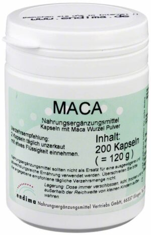 Maca 200 Kapseln Mit Maca Wurzel Pulver