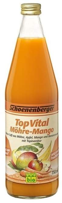 Schoenenberger Topvital Möhre Mango Bio 750 ml Saft