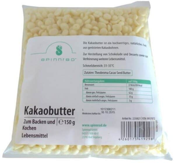 Kakaobutter 150 G Pellets zum Backen