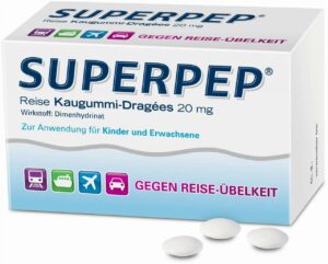 Superpep Reise Kaugummi Dragees 20 mg 20 Kaudragees