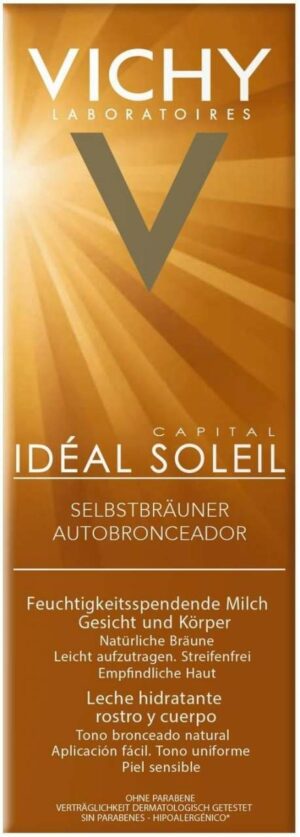 Vichy Ideal Soleil Selbstbräuner Milch für Gesicht und Körper 100 ml