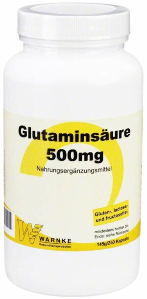 Glutaminsäure 500 mg 250 Kapseln