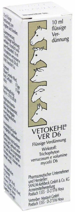 Vetokehl Ver D6 vet. 10 ml Tropfen