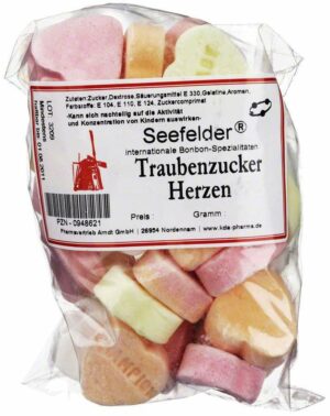 Seefelder Traubenzucker Herzen Kda 100 G Beutel