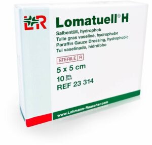 Lomatuell H Salbentüll 5 X 5 cm Steril 10 Verbände