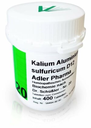 Biochemie Adler 20 Kalium Aluminium Sulfuricum D 12 400 Tabletten