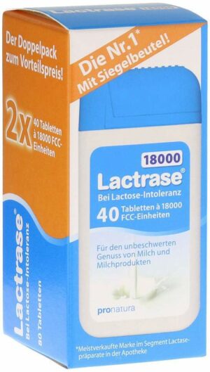 Lactrase 18.000 Fcc Tabletten im Spender 2 X 40 Tabletten