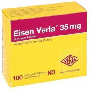 Eisen Verla 35 mg 100 überzogene Tabletten