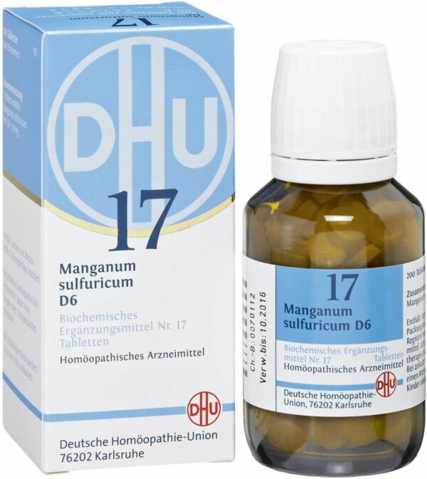 Biochemie DHU 17 Manganum sulfuricum D6 200 Tabletten