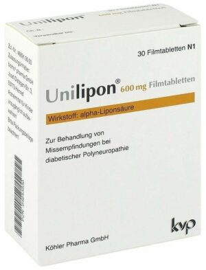 Unilipon 600 mg 30 Filmtabletten