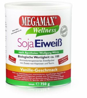 Megamax Soja Eiweiß + L- Methionin + Taurin 750 G Vanille