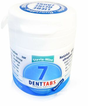 Denttabs Zahnputztabletten Stevia-Mint Fluoridfrei 125 Stück