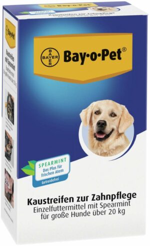 Bay O Pet Zahnpflege Kaustreifen Spermint Für Große Hunde