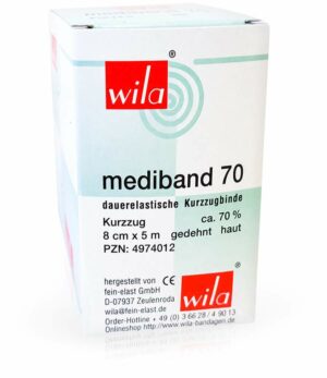 Mediband 70 Kurzzugbinde 8cmx5m Hautfarben