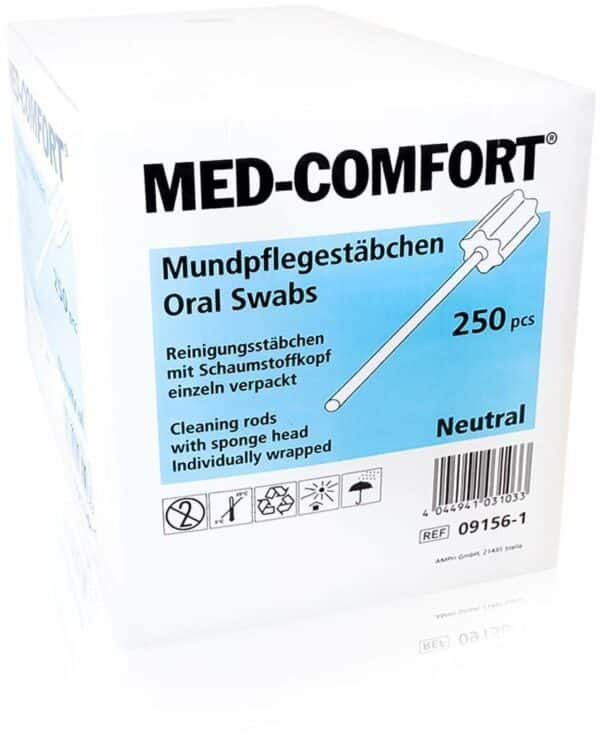 Mundpflegestäbchen Schaumstoff Neutral 250 Stück