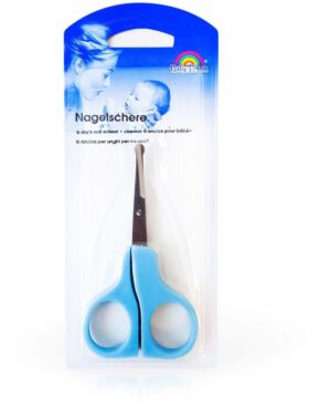 Babyschere Gebogen Blau 9 cm