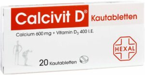 Calcivit D Kautabletten 600 Mg-400 I.E  20  Kautabletten