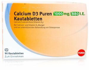Calcium D3 Puren 1000 mg 880 I.E. 90 Kautabletten
