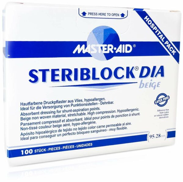 Steriblock Dia Beige 95x28mm Druckpflaster