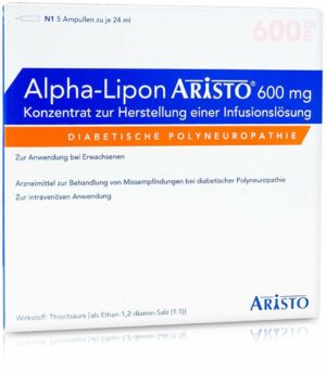 Alpha Lipon Aristo 600 mg Konz.Z.Herst.E.Inf.-Lsg. 5 X 24 Ml...