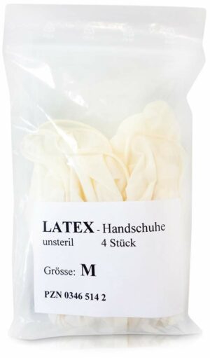 Handschuhe Einmal Latex Unsteril Mittel 4 Stück