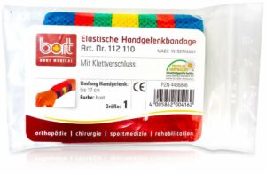 Bort Handgelenkbandage Gr.1 Bunt Mit Klettverschluss