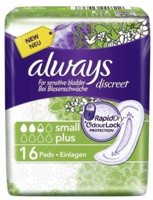 Always Discreet Inkontinenz Binden Small Plus 16 Binden