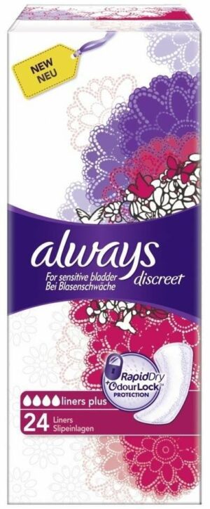 Always Discreet Inkontinenz Liner Plus 24 Binden