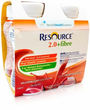 Resource 2.0 Fibre Multifrucht 4 X 200 ml Flüssigkeit