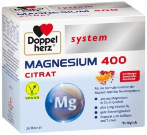 Doppelherz System Magnesium 400 Citrat Granulat 20 Beutel