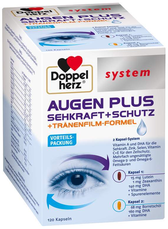Doppelherz Augen plus Sehkraft + Schutz System 120 Kapseln
