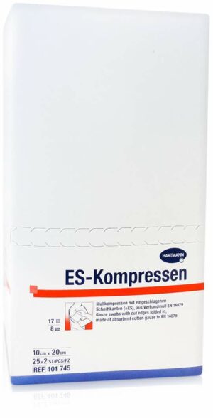 Es Kompressen Steril 10 X 20 cm 8fach 25 X 2 Stück