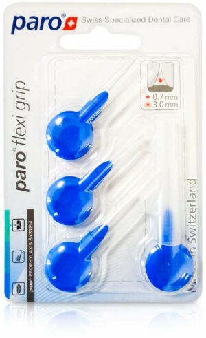 Paro Isola Flexi Grip Interdentalb.Zyl.3mm Blau