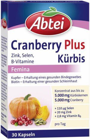 Abtei Kürbis Plus Cranberry 30 Kapseln