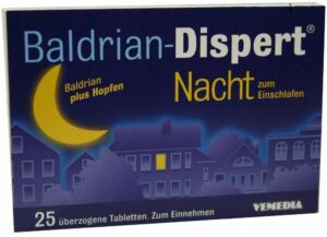 Baldrian-Dispert Nacht zum Einschlafen 25 überzogene Tabletten