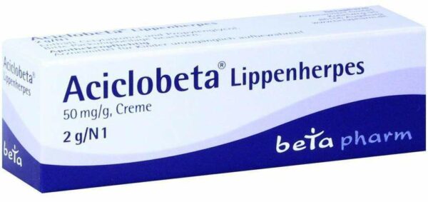 Aciclobeta Lippenherpes 2 g Creme